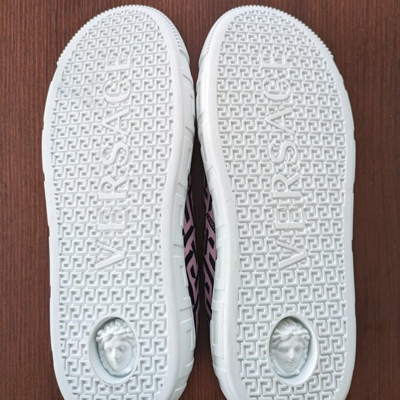 Versace La Greca Coated Canvas Sneakers - Picture 11 of 11